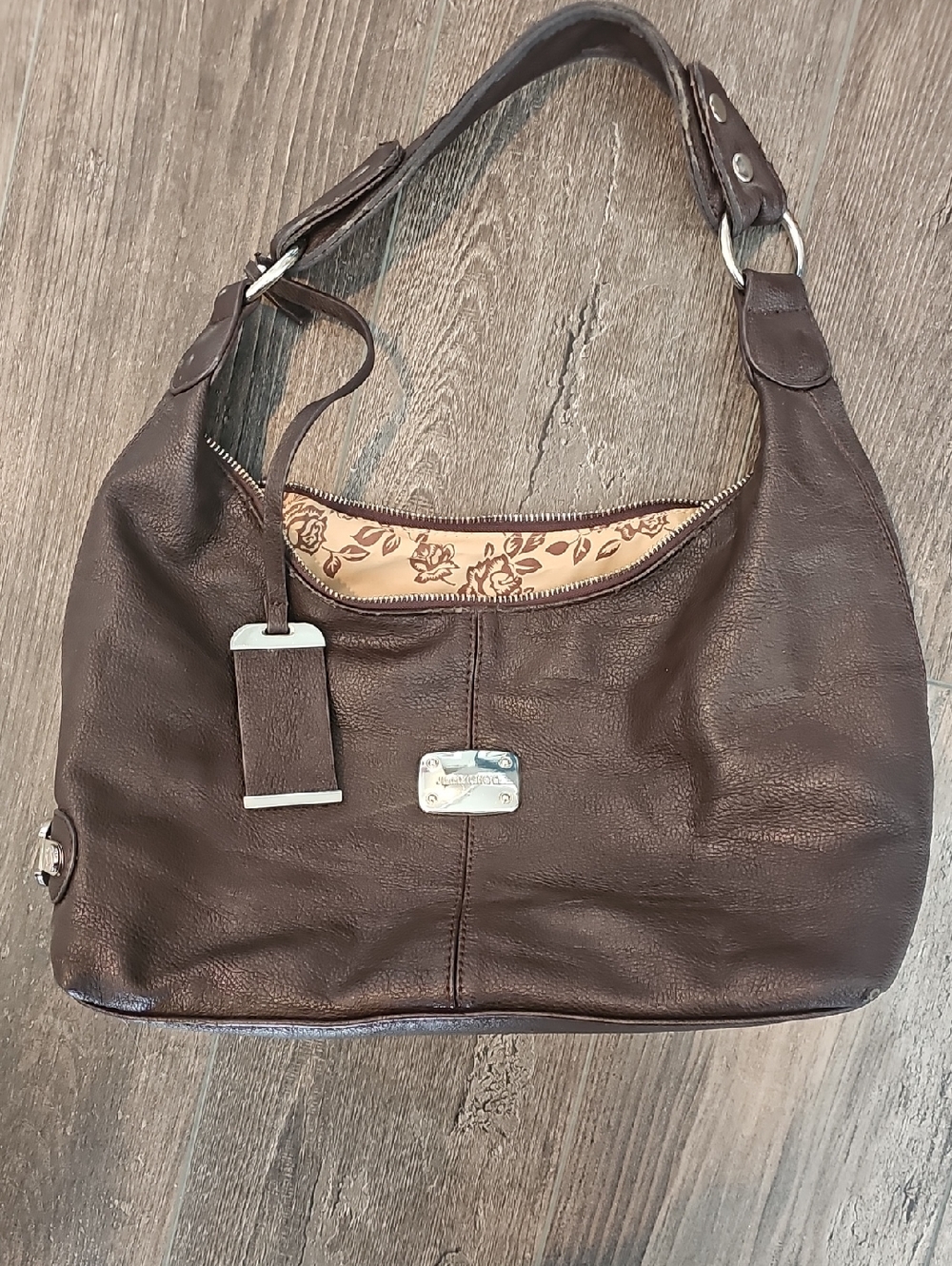 Women's Brown Leather Shoulder Hobo Bag
